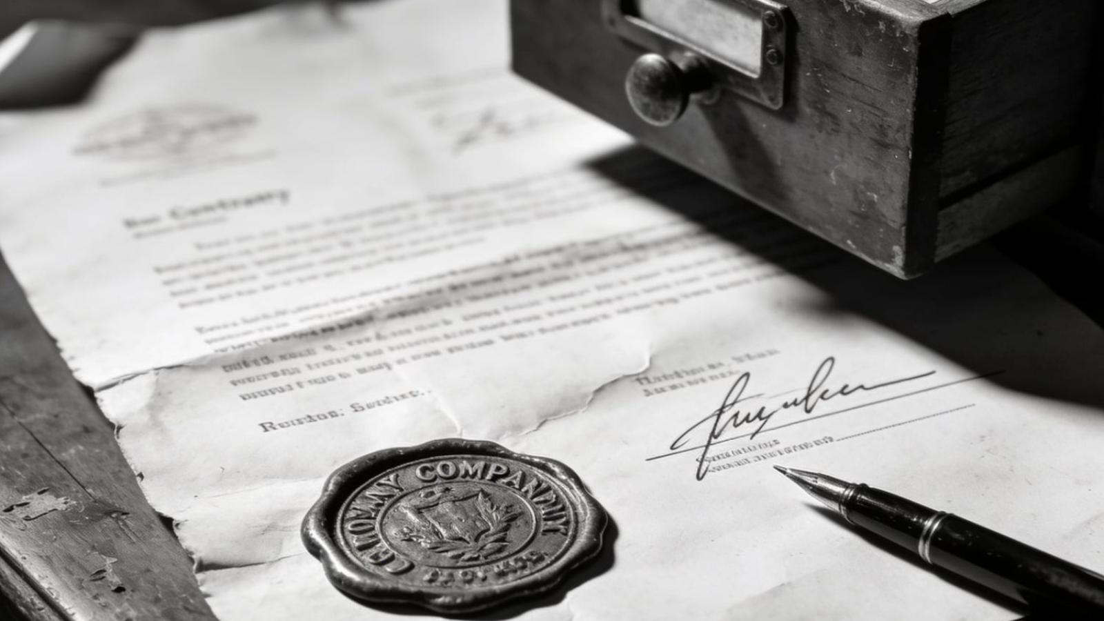 Contrato de gaveta antigo